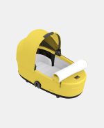 Carucior Nou Nascut Mios: Cadru Carucior pentru Copii Mios Chrome Black + Landou Mios Lux Mustard Yellow Cybex Platinum - imagine 5