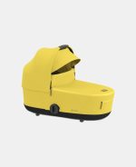 Carucior Nou Nascut Mios: Cadru Carucior pentru Copii Mios Chrome Black + Landou Mios Lux Mustard Yellow Cybex Platinum - imagine 6