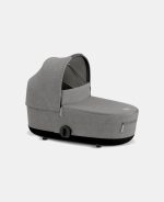 Carucior Nou Nascut Mios: Cadru Carucior pentru Copii Mios Chrome Brown + Landou Mios Lux Manhattan Grey Plus Cybex Platinum - imagine 4