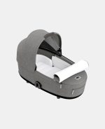 Carucior Nou Nascut Mios: Cadru Carucior pentru Copii Mios Chrome Brown + Landou Mios Lux Manhattan Grey Plus Cybex Platinum - imagine 5