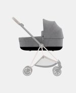 Carucior Nou Nascut Mios: Cadru Carucior pentru Copii Mios Chrome Brown + Landou Mios Lux Manhattan Grey Plus Cybex Platinum - imagine 9