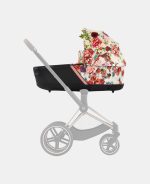 Carucior 3 in 1 Landou Priam Lux pentru căruciorul Priam Fashion Collections Spring Blossom Light + Cadru Carucior pentru Copii Priam Chrome Brown + Scoica Auto CLOUD T I-SIZE Spring Blossom Light | light beige + Parte Sport Carucior Priam Fashion Collections Spring Blossom Light Beige Cybex Fashion - imagine 16