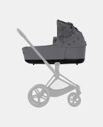 Carucior Nou Nascut Priam: Landou Priam Lux pentru căruciorul Priam Fashion Collections Dream Grey + Cadru Carucior pentru Copii Priam Matt Black Cybex Platinum - imagine 14