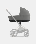 Carucior Nou Nascut Electric E-Priam: Cadru Cărucior pentru Copii e-Priam Matt + Landou PRIAM Lux Soho Grey Cybex Platinum - imagine 9