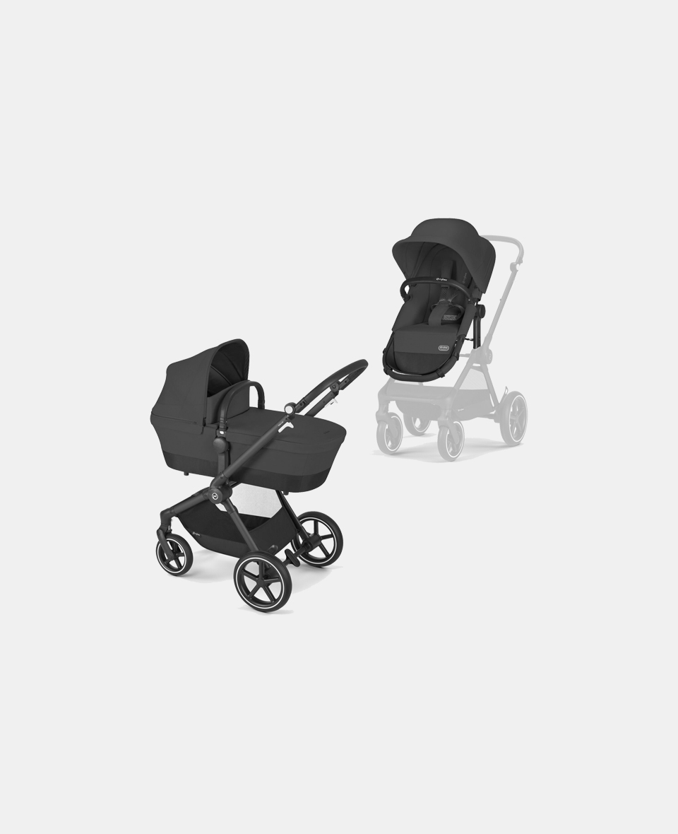 522003825.jpg Cărucior pentru copii EOS LUX BLK Moon Black Cybex Gold - imagine 1