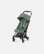 Carucior Coya Leaf Green cadru Rosegold Cybex Platinum