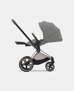 Carucior 2 in 1 Cadru Cărucior pentru Copii e-Priam Rosegold + Parte Sport Carucior Priam Mirage Grey + Scoică Auto pentru Copii Cloud T i-Size Plus Mirage Grey Cybex Platinum Cybex Platinum - imagine 11