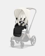 Carucior 2 in 1 Cadru Carucior pentru Copii Priam Chrome Black + Parte Sport Carucior Priam Off White + Scoică Auto pentru Copii Cloud T i-Size Plus Platinum White Cybex Platinum - imagine 8