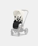 Carucior 2 in 1 Cadru Carucior pentru Copii Priam Chrome Black + Landou PRIAM Lux Off White + Parte Sport Carucior Priam Off White Cybex Platinum - imagine 14