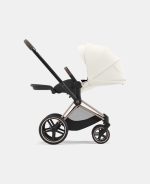 Carucior 2 in 1 Cadru Carucior pentru Copii Priam Chrome Black + Parte Sport Carucior Priam Off White + Scoică Auto pentru Copii Cloud T i-Size Plus Platinum White Cybex Platinum - imagine 11