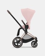 Carucior 2 in 1 Cadru Cărucior pentru Copii e-Priam Chrome Brown + Landou PRIAM Lux Peach Pink Cybex Platinum + Parte Sport Carucior Priam Peach Pink - imagine 15