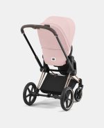Carucior 2 in 1 Cadru Cărucior pentru Copii e-Priam Chrome Brown + Landou PRIAM Lux Peach Pink Cybex Platinum + Parte Sport Carucior Priam Peach Pink - imagine 19