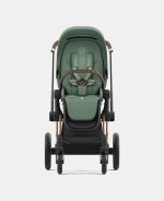 Carucior 2 in 1 Cadru Carucior pentru Copii Priam Chrome Black + Landou PRIAM Lux Leaf Green + Parte Sport Carucior Priam Leaf Green Cybex Platinum - imagine 19