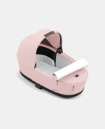 Carucior 2 in 1 Cadru Carucior pentru Copii Priam Matt Black + Landou PRIAM Lux Peach Pink + Parte Sport Carucior Priam Peach Pink Cybex Platinum - imagine 8