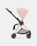 Carucior 2 in 1 : Cadru Carucior pentru Copii Mios Matt Black + Landou Mios Lux Peach Pink + Parte Sport Carucior MIOS Peach Pink Cybex Platinum - imagine 15