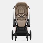 Carucior Sport Priam: Cadru Carucior pentru Copii Priam Chrome Black + Parte Sport Carucior Priam Cozy Beige Cybex Platinum