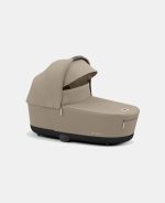 Carucior Nou Nascut Priam: Cadru Carucior pentru Copii Priam Chrome Black + Landou PRIAM Lux Cozy Beige Cybex Platinum - imagine 8