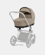 Carucior Nou Nascut Priam: Cadru Carucior pentru Copii Priam Chrome Black + Landou PRIAM Lux Cozy Beige Cybex Platinum - imagine 11
