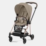 Carucior Sport Mios: Cadru Carucior pentru Copii Mios Matt Black + Parte Sport Carucior MIOS Cozy Beige Cybex Platinum