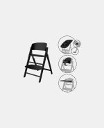 Scaun de masa bebe Inalt 4 in 1 Click & Fold Stunning Black Cybex Gold