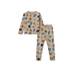 Pijama din bumbac organic Wilhelm - Monster / Mist - Liewood