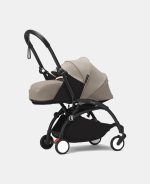 Stokke YOYO³ cu cadru negru și pachet Nou-Născuți 0+ Taupe
