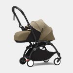Stokke YOYO³ cu cadru negru și pachet Nou-Născuți 0+ Toffee