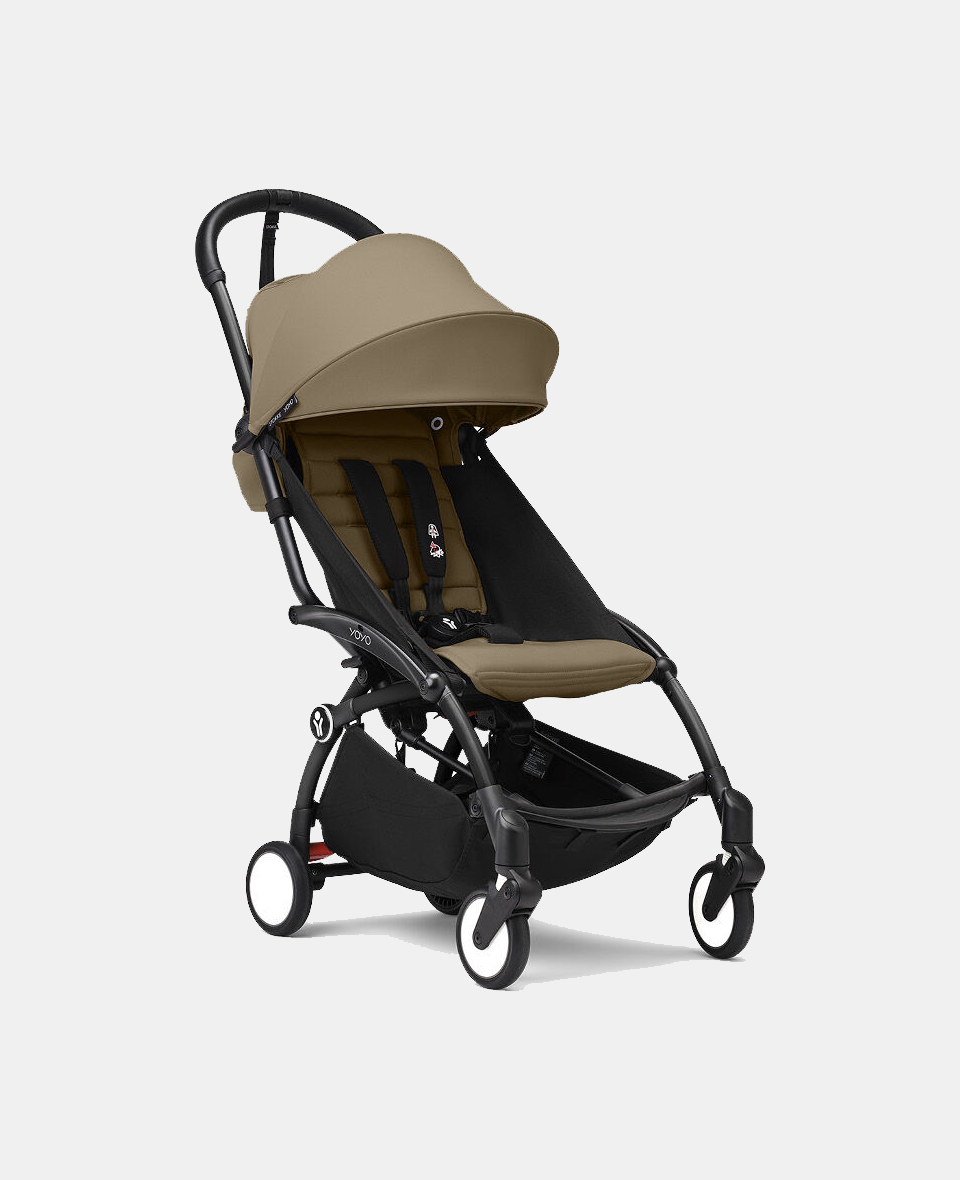 646408-6.jpg Stokke YOYO³ cu cadru negru și pachet 6+ Toffee - imagine 1