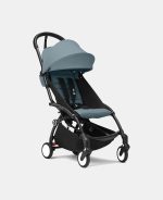 Stokke YOYO³ cu cadru negru și pachet 6+ Aqua