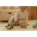 Mașinuță din lemn FSC - Betonieră - Little Dutch - imagine 8