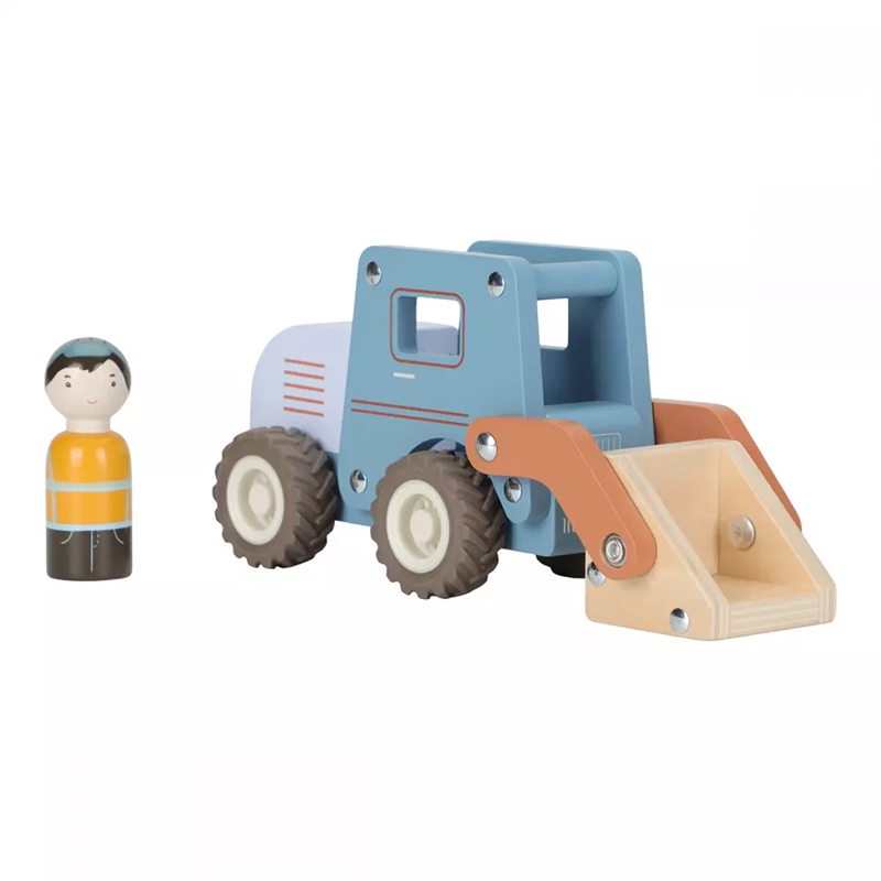 8713291225329.jpg Mașinuță din lemn FSC - Buldozer - Little Dutch - imagine 1