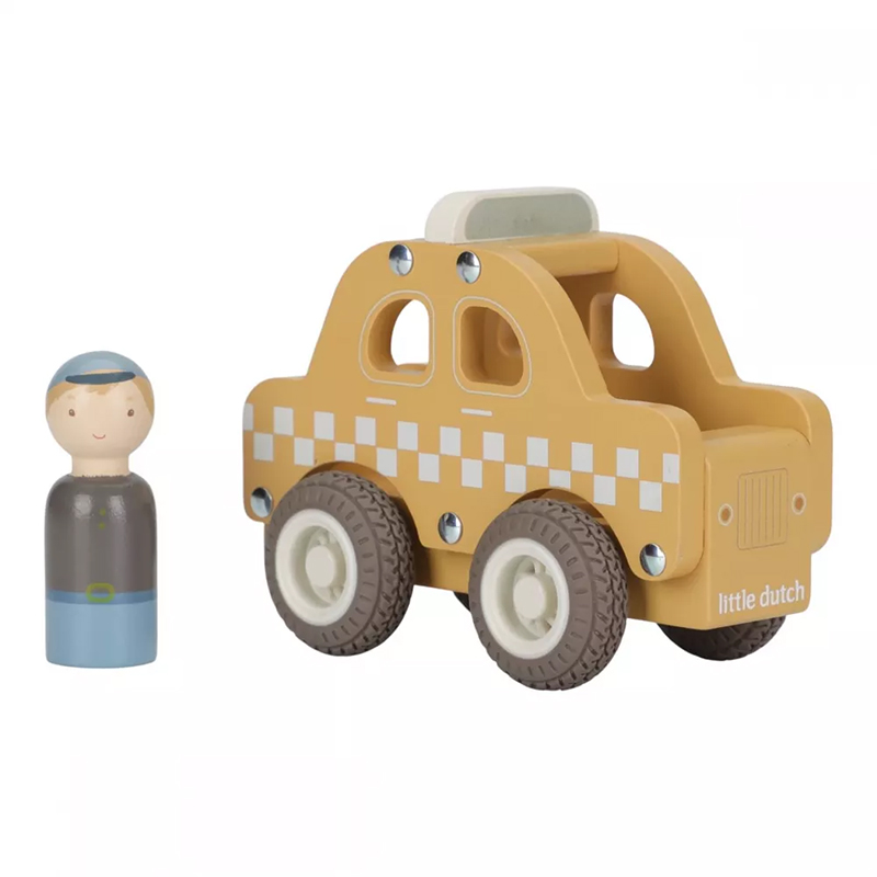 8713291225336.jpg Mașinuță din lemn FSC - Taxi – Little Dutch - imagine 1