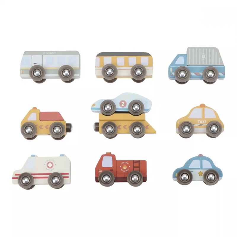 8713291225374.jpg Mașinuțe de servicii din lemn FSC - Multicolored - Little Dutch - imagine 1