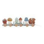 Trenulet din lemn FSC pentru stivuire - Veverita - Forest Friends - Little Dutch - imagine 2