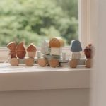 Trenulet din lemn FSC pentru stivuire - Veverita - Forest Friends - Little Dutch - imagine 8