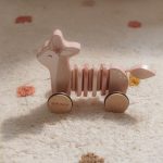 Jucarie din lemn FSC cu roti si snur pentru tras - Caprioara - Fairy Garden - Little Dutch - imagine 4