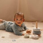 Jucarie din lemn FSC si textil pentru stivuire - Forest Friends - Little Dutch - imagine 3