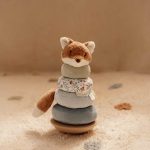 Jucarie din lemn FSC si textil pentru stivuire - Forest Friends - Little Dutch - imagine 4