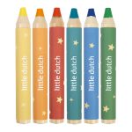 Creioane colorate 6 culori JIM - Little Dutch - imagine 2