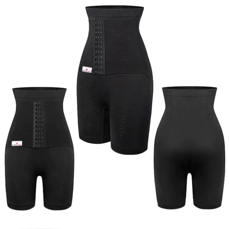 8720299166844.jpg Colanti scurti modelatori cu centura abdominala postnatala integrata, Wondermom Negri - imagine 1