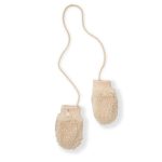 Mănuși din material teddy - Sand - Little Dutch