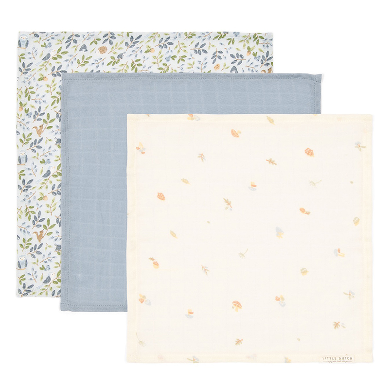 8720986879620.jpg Set 3 museline universale - Forest Friends - Little Dutch 25 x 25 cm - imagine 1