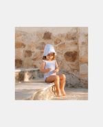 Costum de baie întreg fără mâneci cu protecție UV 50+ - Sunny Flowers Blue - Little Dutch - imagine 5