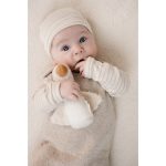Salopetă din bumbac organic pentru bebeluși - Soft Beige Melee - Newborn Naturals - Little Dutch - imagine 6