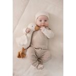 Salopetă din bumbac organic pentru bebeluși - Soft Beige Melee - Newborn Naturals - Little Dutch - imagine 7