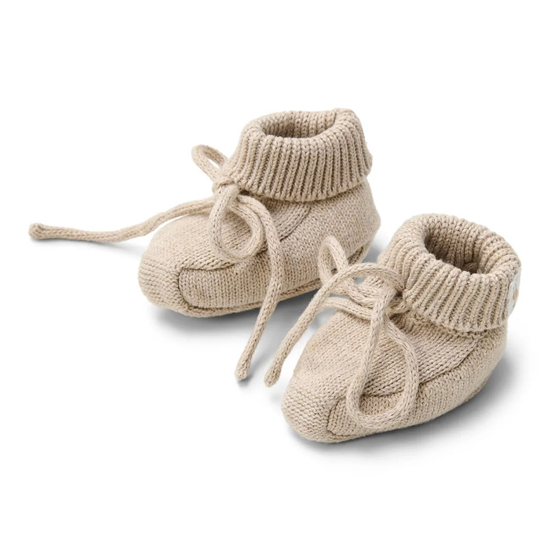 8721122583272.jpg Botoșei din bumbac organic - Soft Beige Melee - Newborn Naturals - Little Dutch - imagine 1