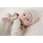 Căciuliță din bumbac organic - Soft Beige Stripe - Newborn Naturals - Little Dutch - imagine 9