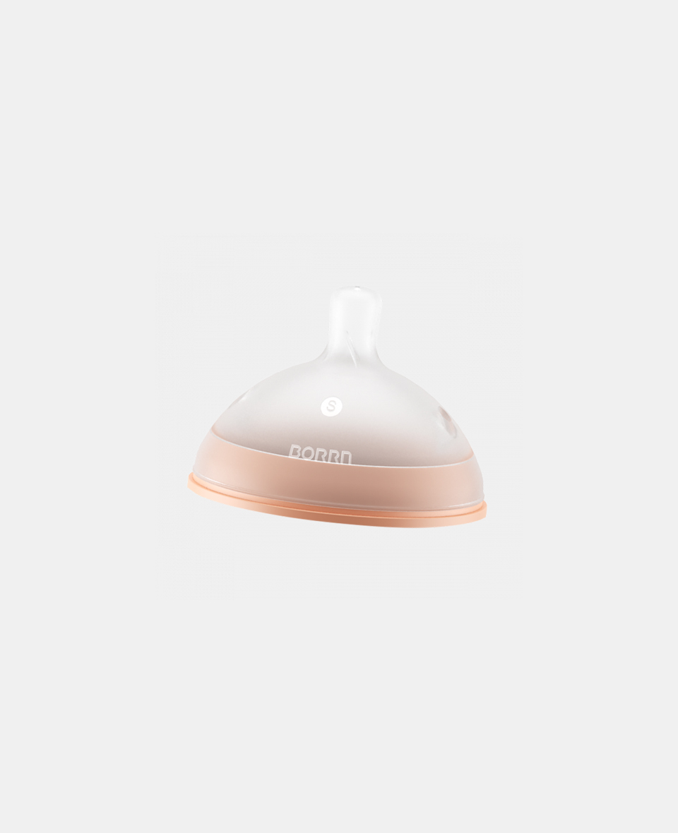 A0305E.jpg Borrn tetină din silicon cu flux lent BPA free Anticolici Orange - imagine 1