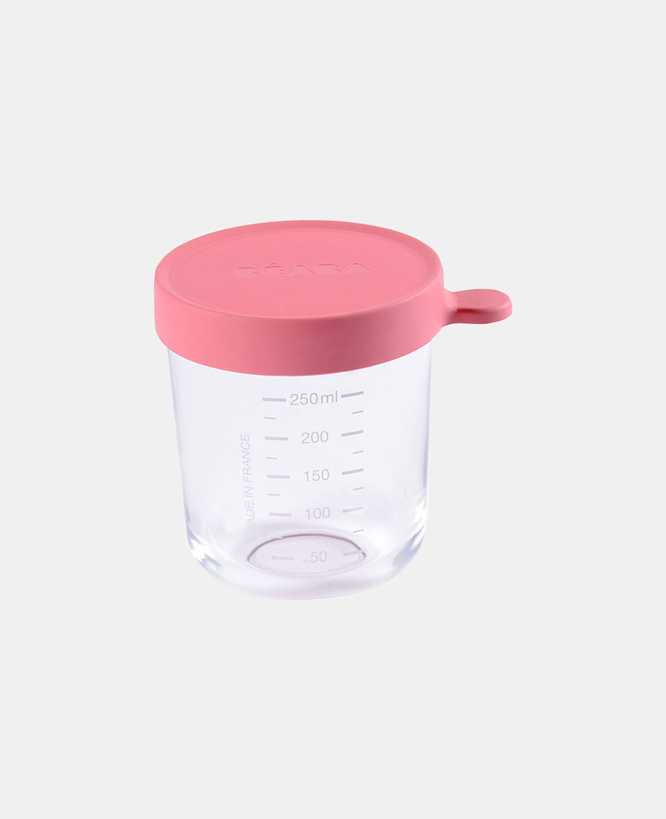 B912653.jpg Beaba recipient ermetic din sticlă 250ml Pink - imagine 1