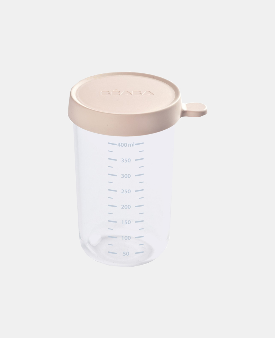 B912693.jpg Beaba Recipient ermetic din sticlă 400ml Nude - imagine 1